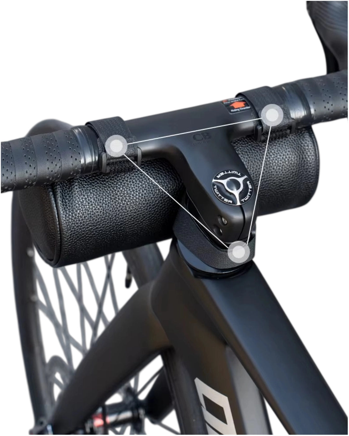 Sacoche guidon cylindrique vélo - 2 L - FOLCE