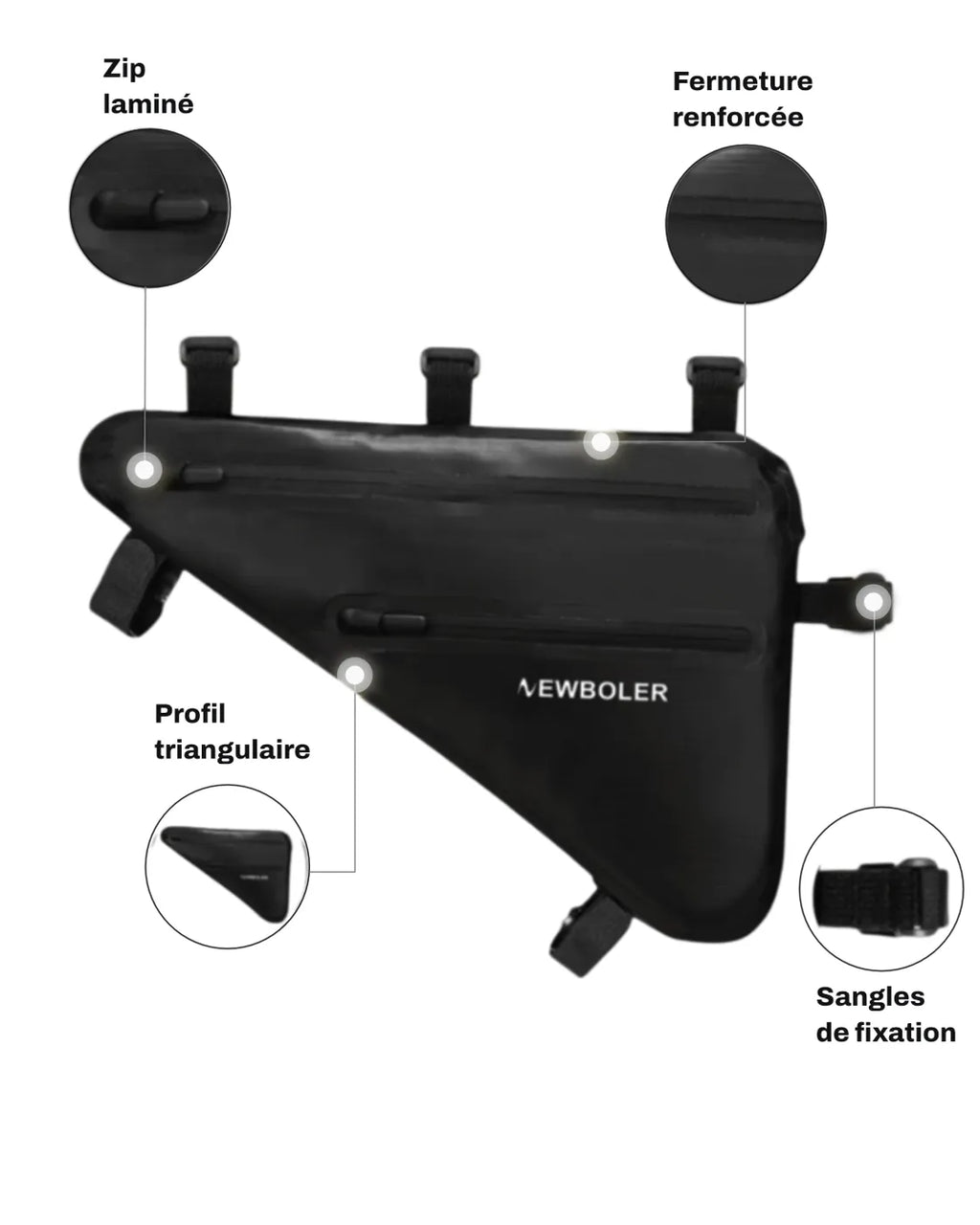 Sacoche de cadre pour vélo - 3 L- HOIST