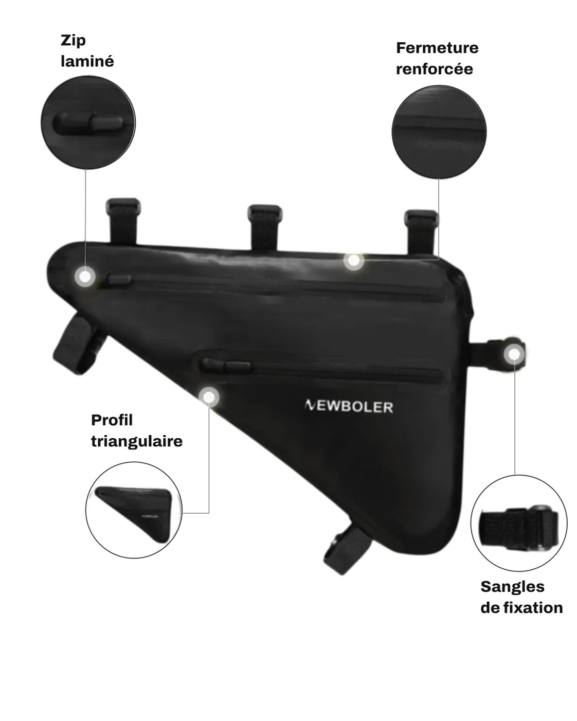 Sacoche de cadre pour vélo - 3 L- HOIST