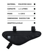 Sacoche pour cadre de vélo - 1 L - MIDLINE