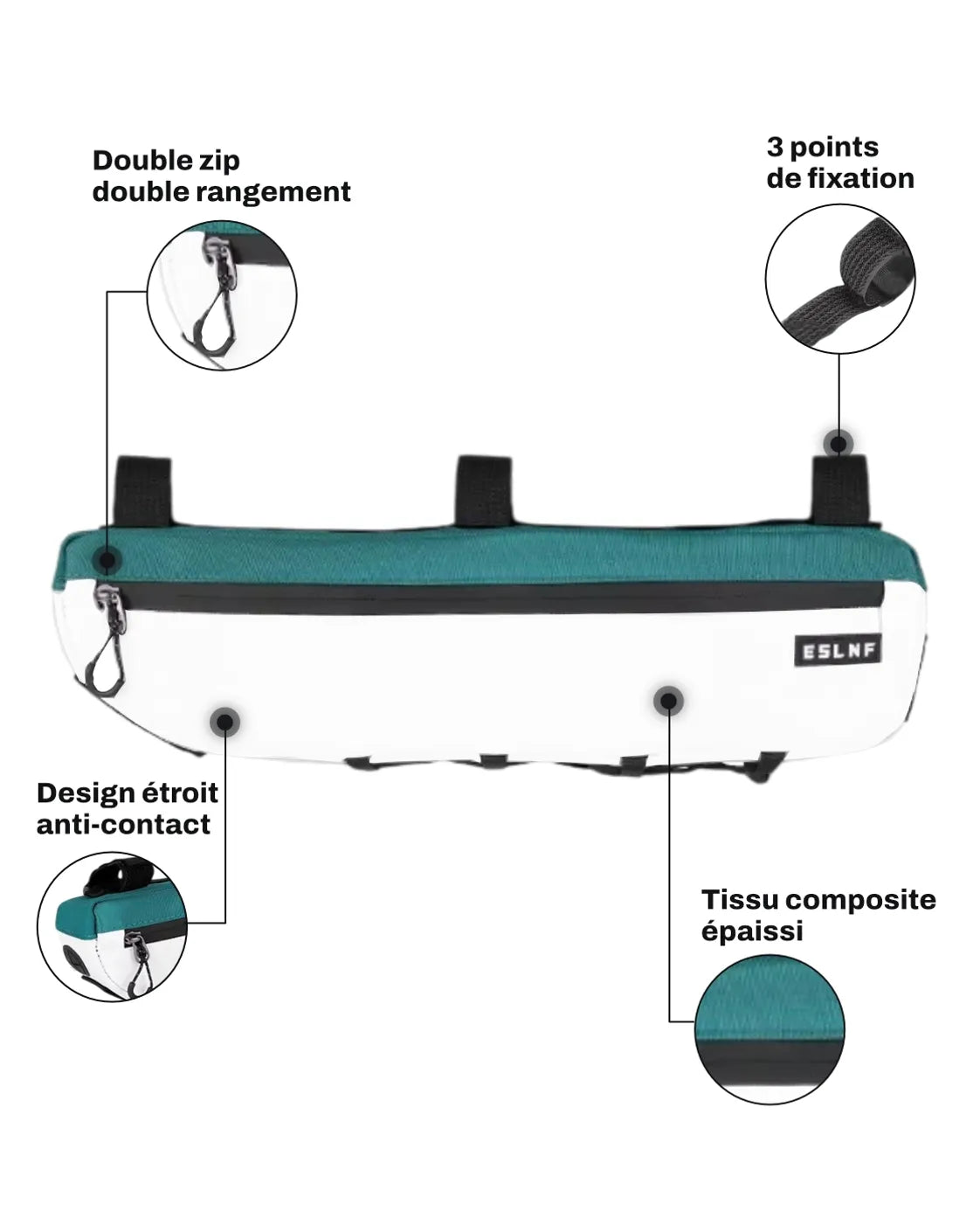 Sacoche pour cadre de vélo - 2 L - VOID