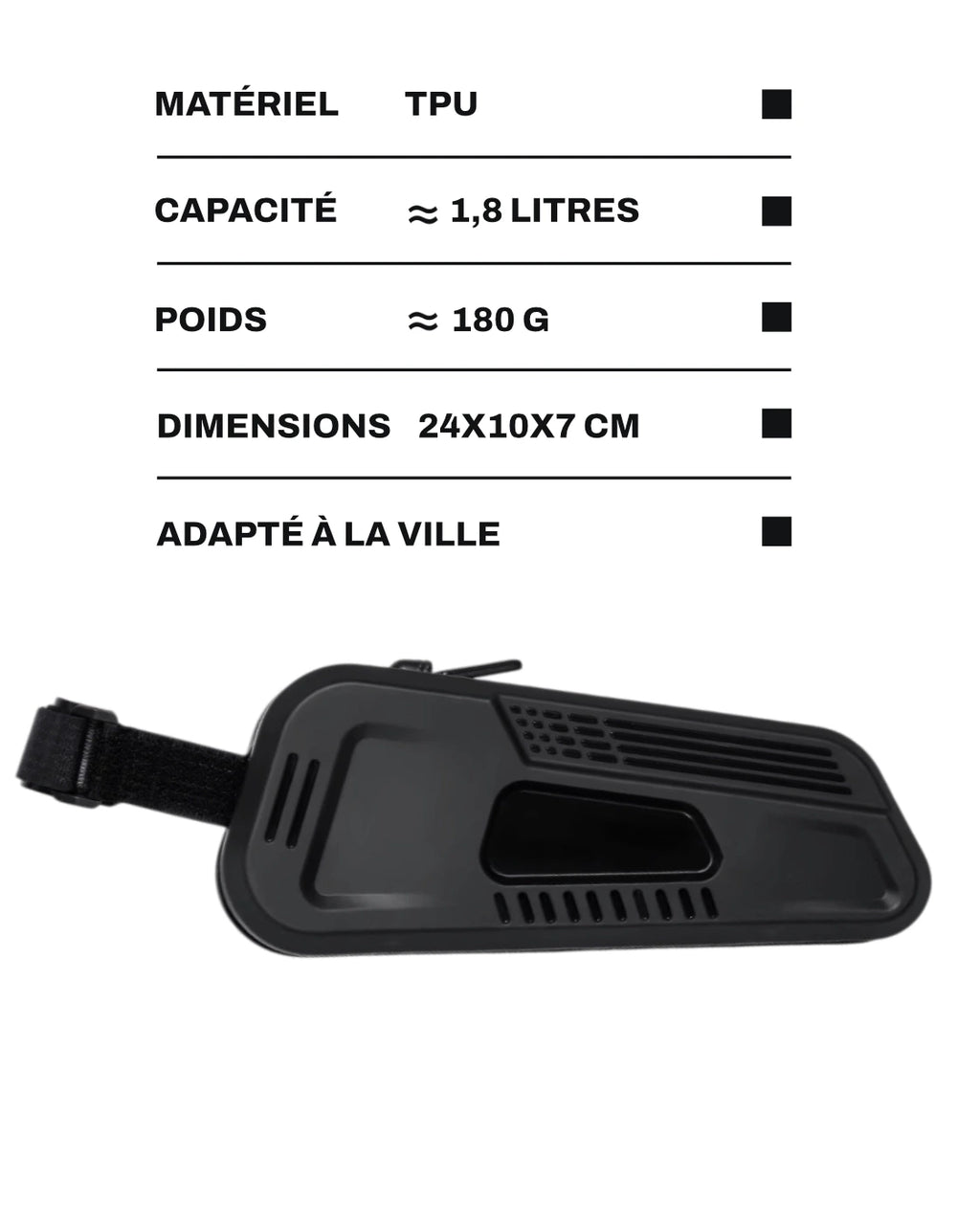 Sacoche de cadre de vélo TOP - 1,8 L- INLET
