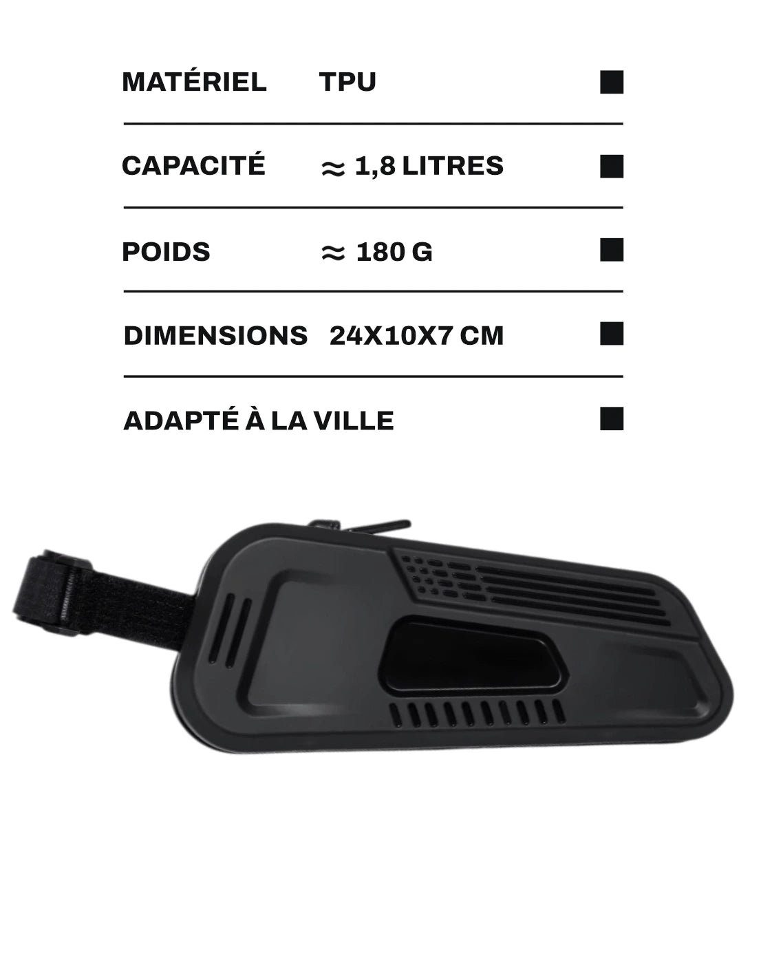 Sacoche de cadre de vélo TOP - 1,8 L- INLET