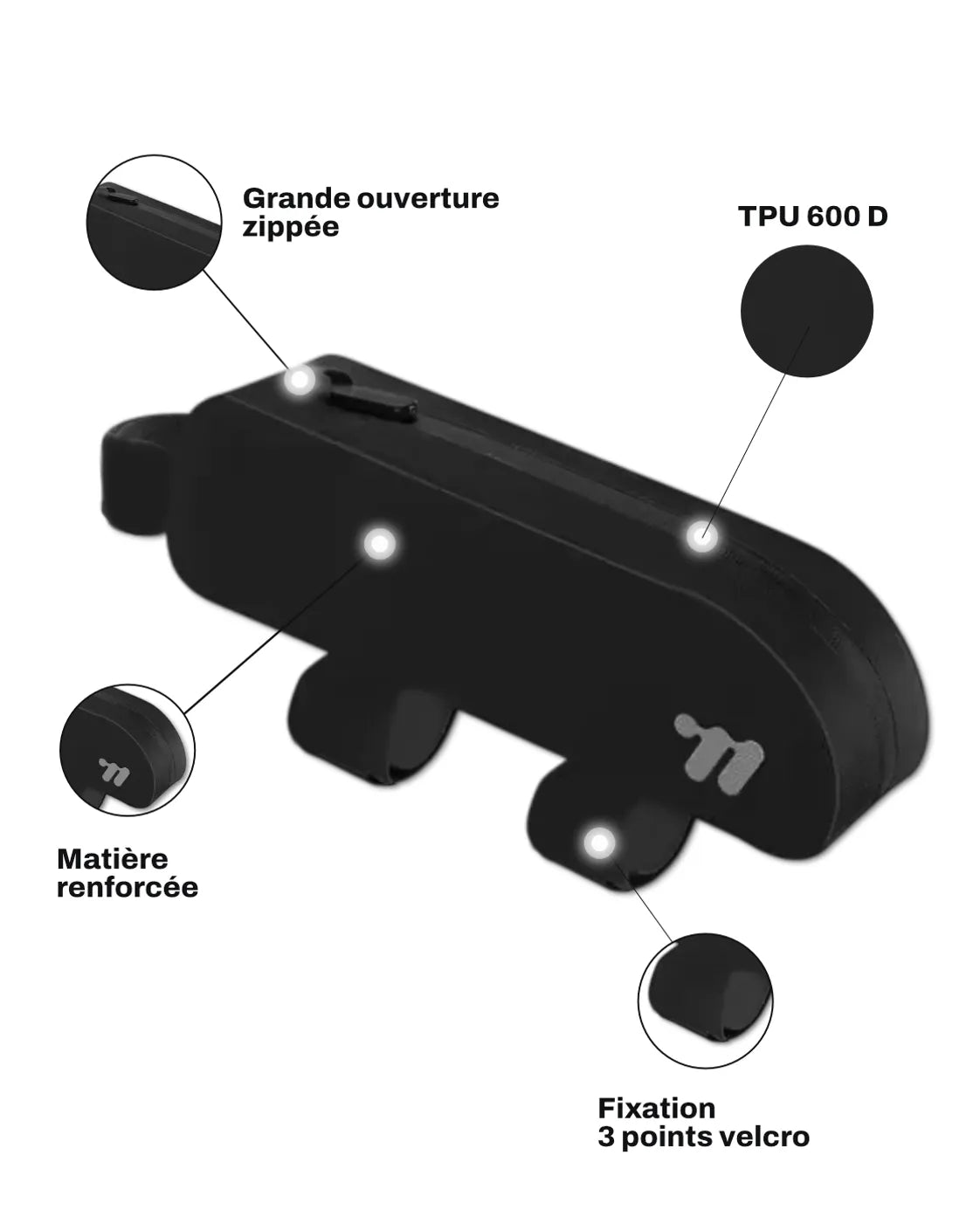 Sacoche de cadre de vélo - top - 0,7 L - PLINTH