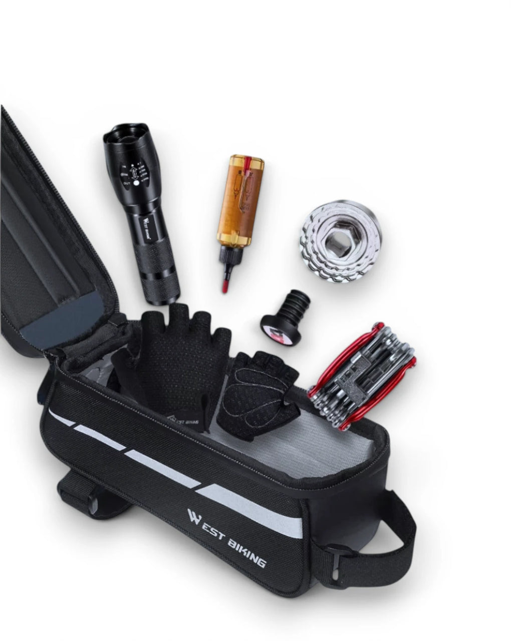 Sacoche cadre vélo avec écran téléphone - 1,5 L - LENS
