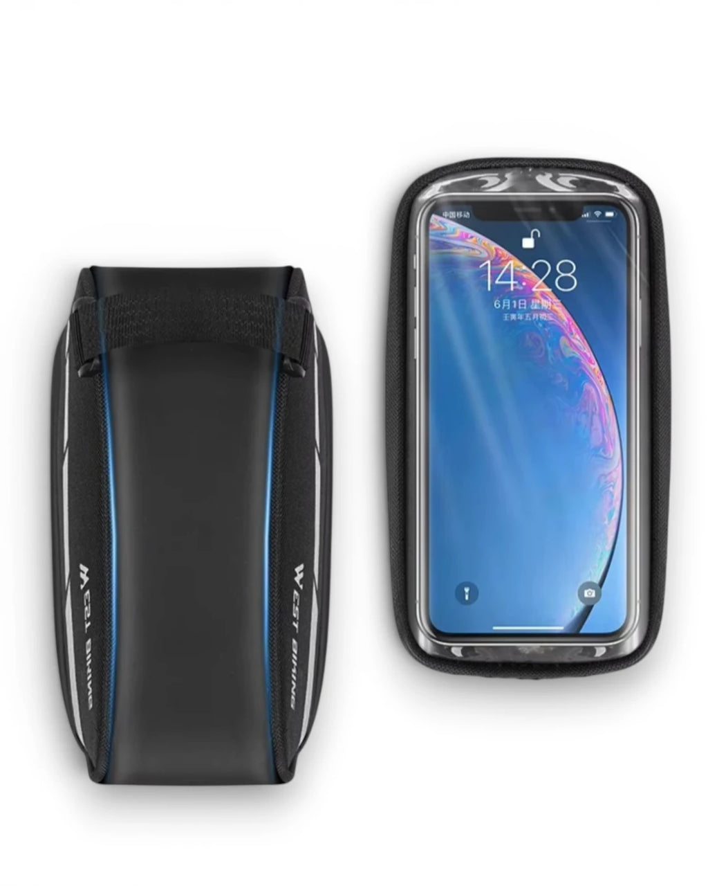 Sacoche cadre vélo avec écran téléphone - 1,5 L - LENS