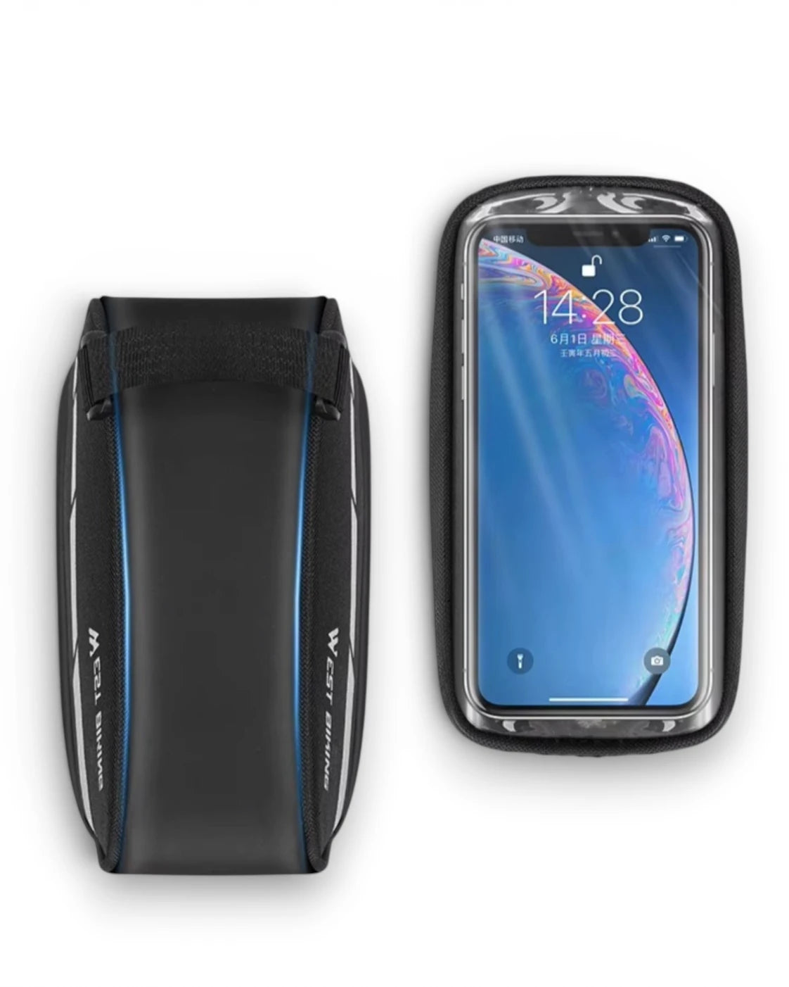 Sacoche cadre vélo avec écran téléphone - 1,5 L - LENS