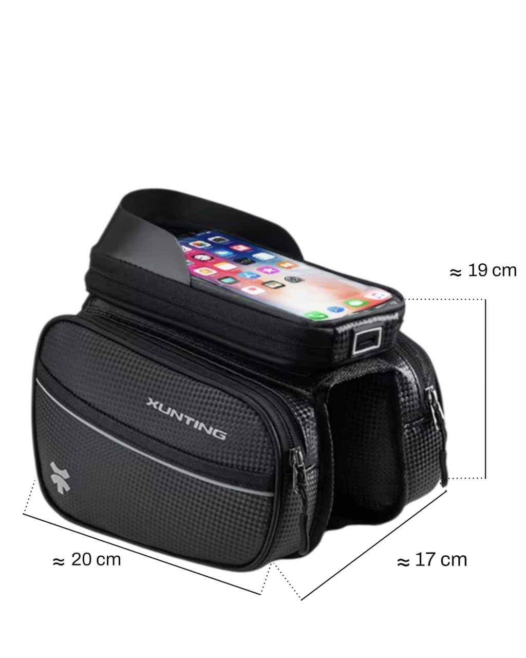 Sacoche vélo cadre pour écran de téléphone - 6,5 L - RIDGE