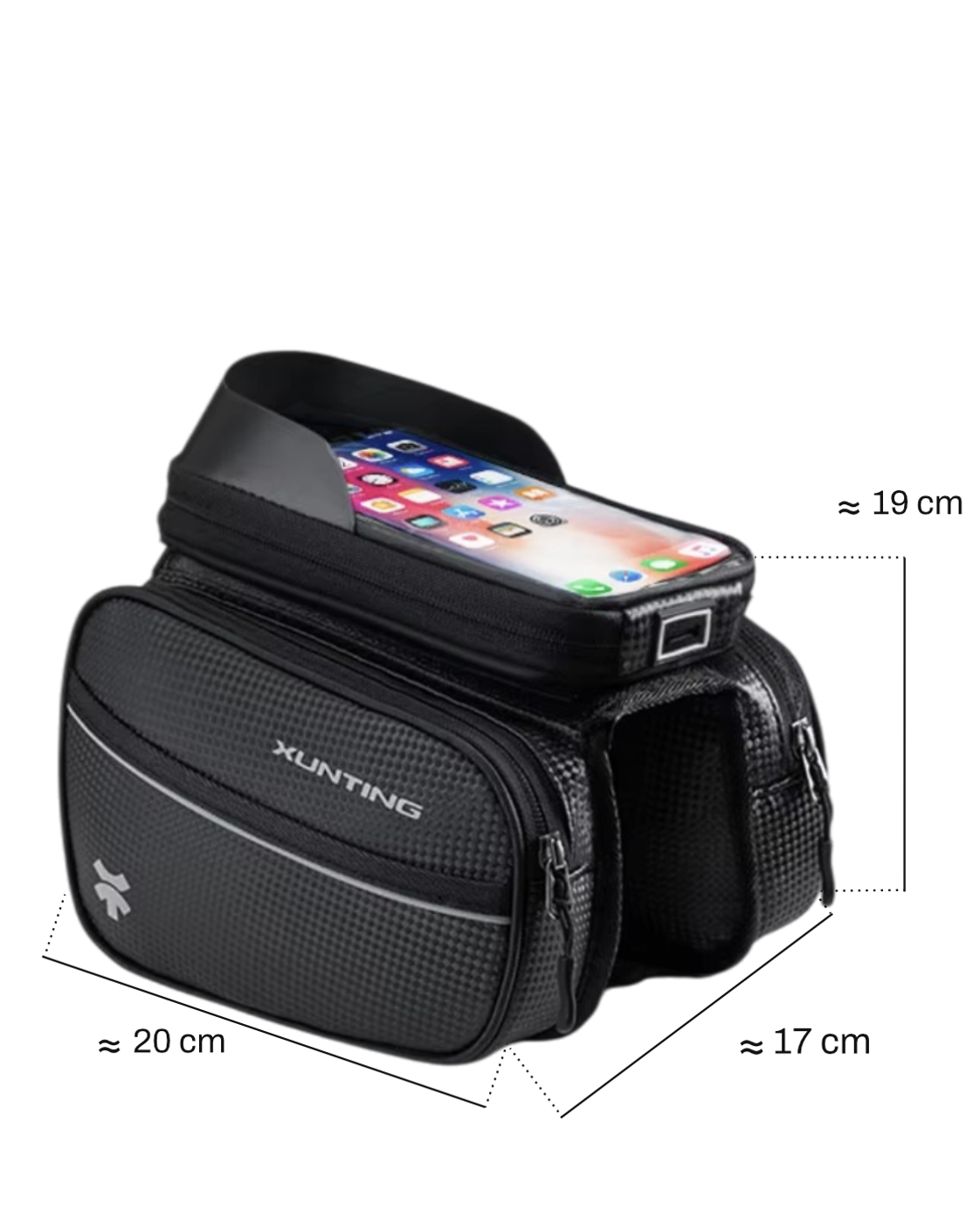 Sacoche vélo cadre pour écran de téléphone - 6,5 L - RIDGE