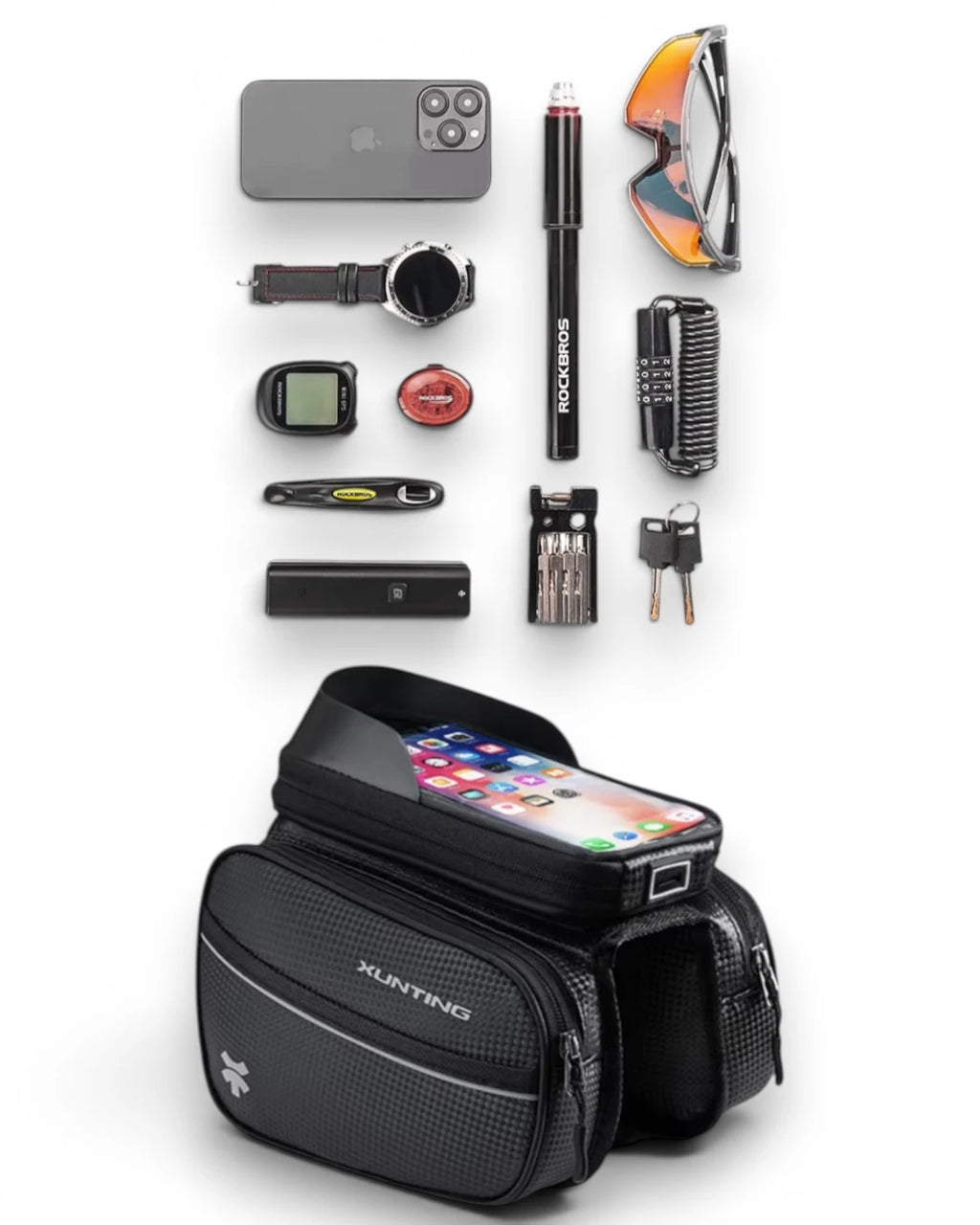 Sacoche vélo cadre pour écran de téléphone - 6,5 L - RIDGE