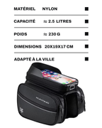 Support téléphone vélo - 6,5 L - RIDGE
