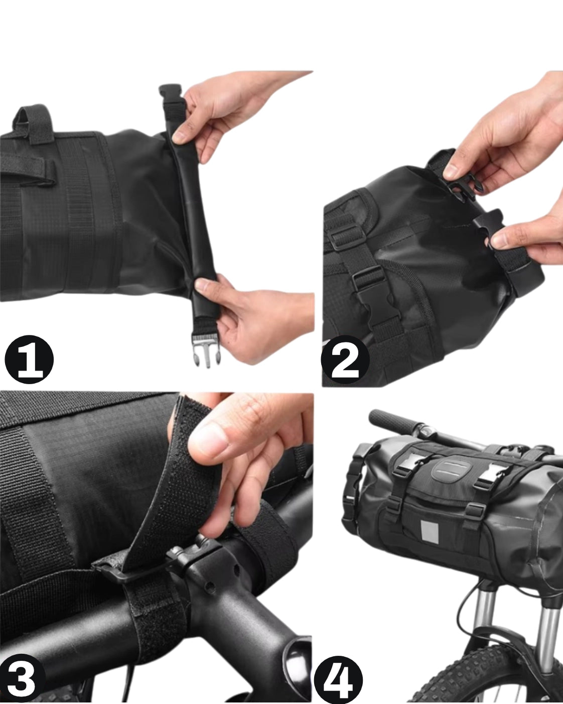 Sacoche guidon vélo - 11 L - roll top - MOUNT