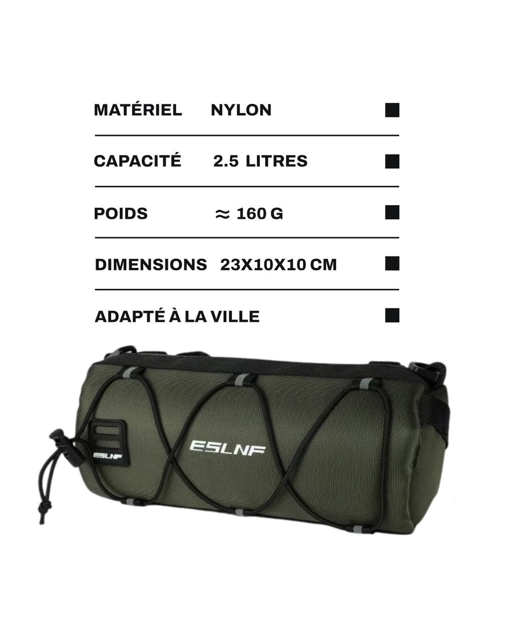 Sacoche guidon de vélo - 2,5 L - STEER