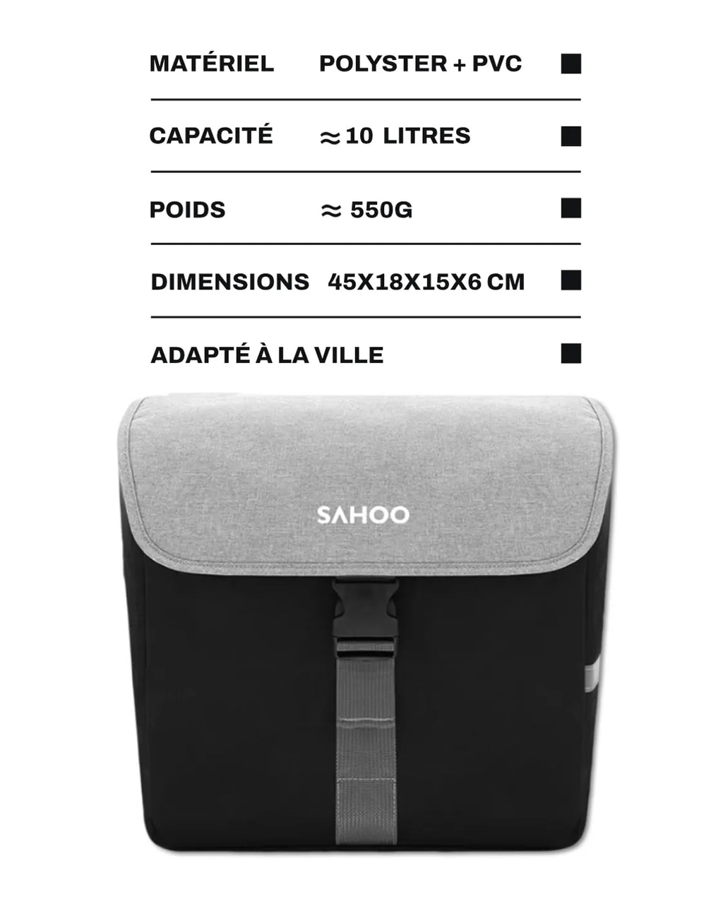 Sacoche pour porte-bagages vélo - 40 L - FERRY