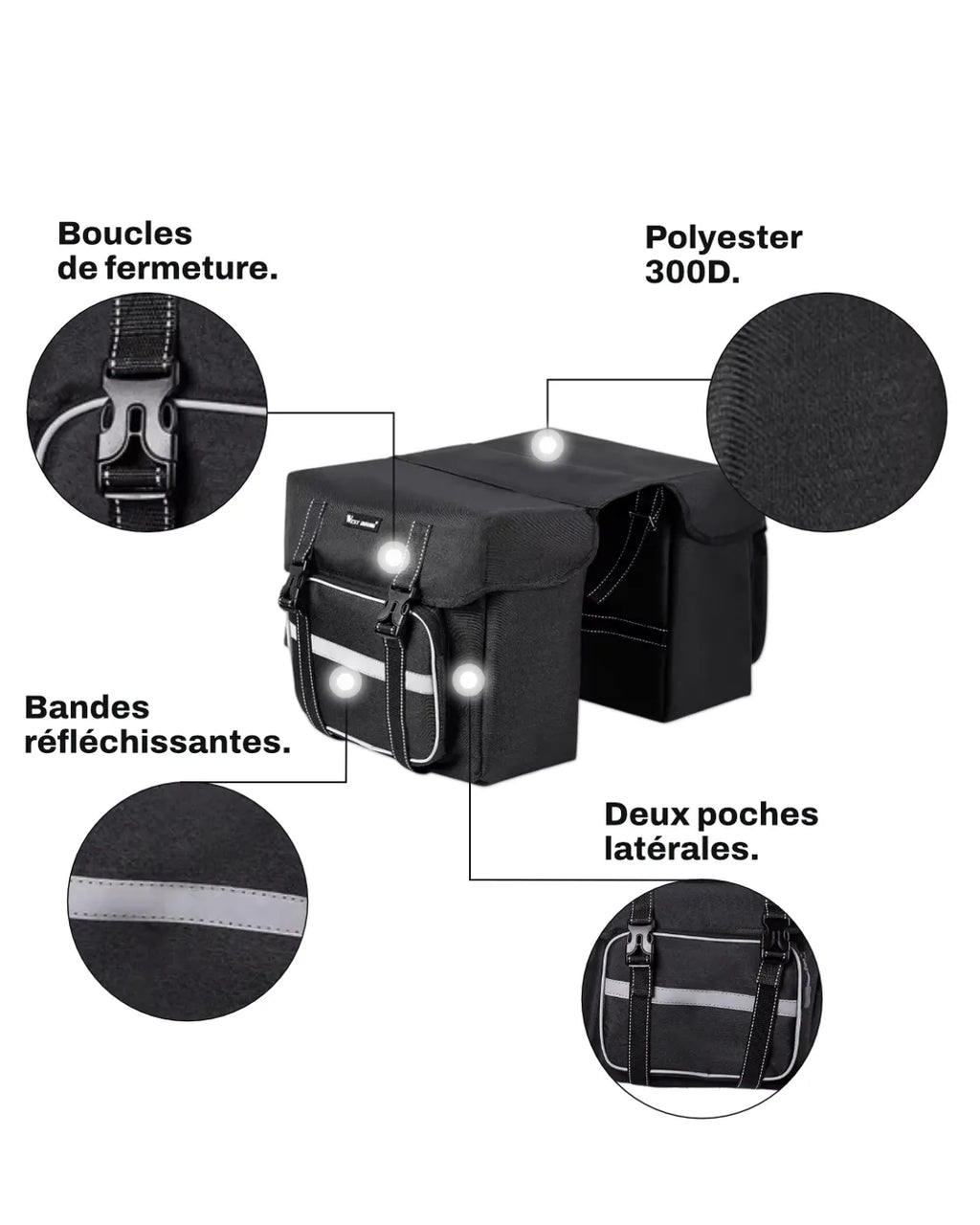 Sacoche de porte-bagages vélo - 25 L - HOARD