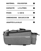 Sacoche porte-bagages vélo isotherme - 10 L - TRIM