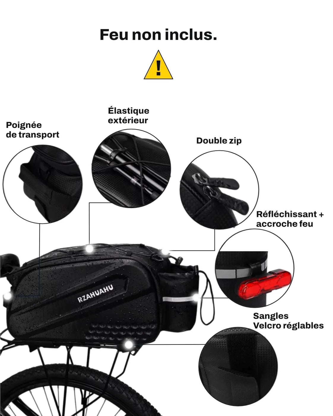 Sacoche porte-bagages arrière - 10 L- TRUSS