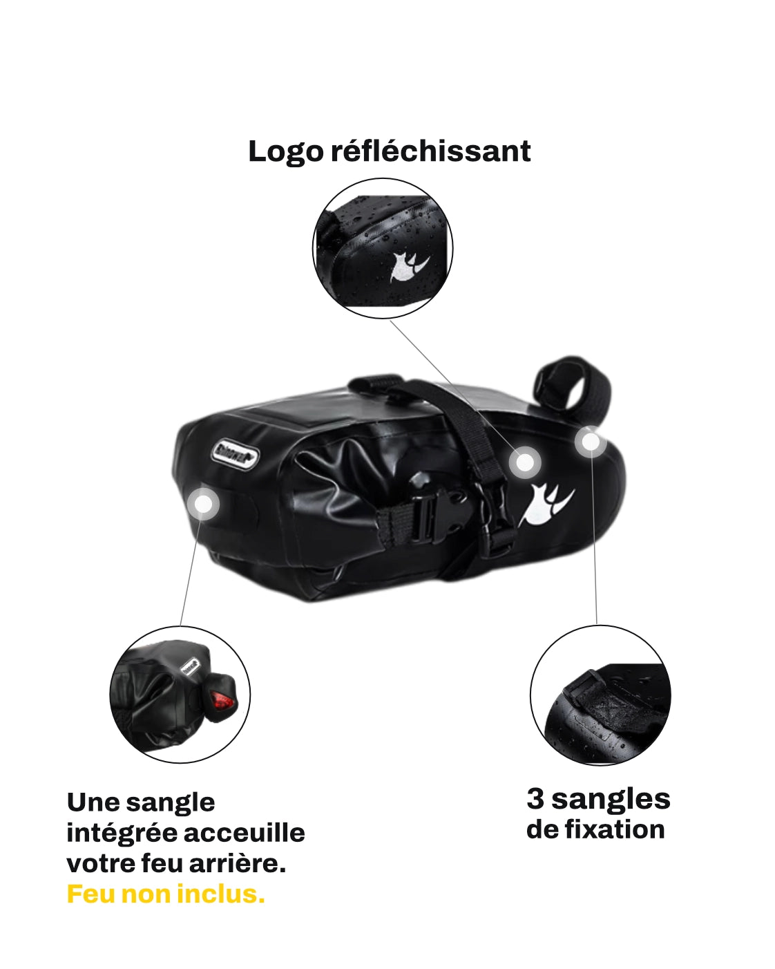 Sacoche de selle pour vélo - 2,5 L - BRIF