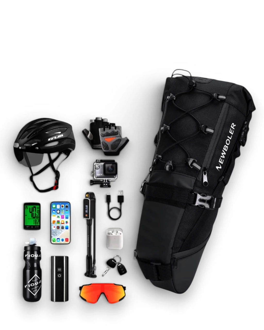 Sacoche de selle pour vélo - 10 L- CLAMP
