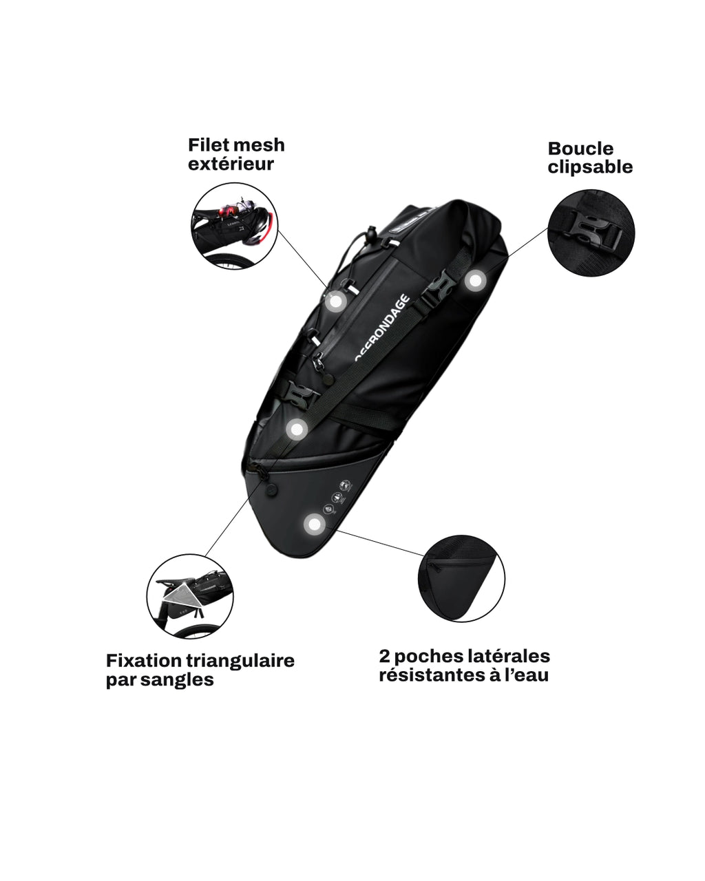 Sacoche selle vélo - 15 L - TUSK