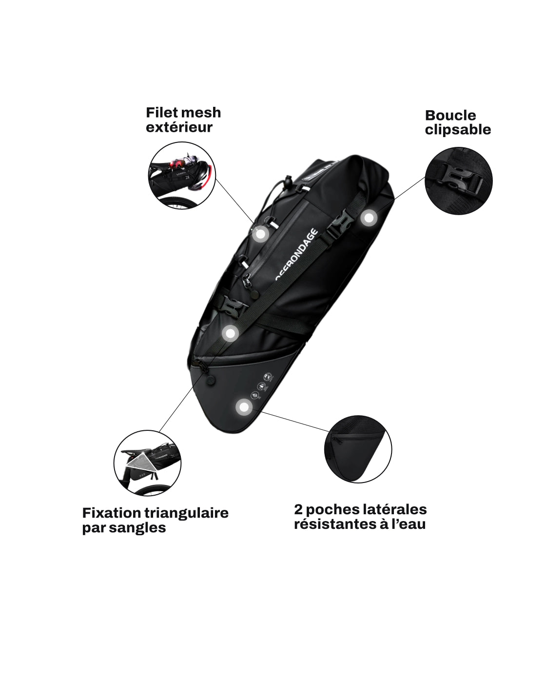 Sacoche selle vélo - 15 L - TUSK